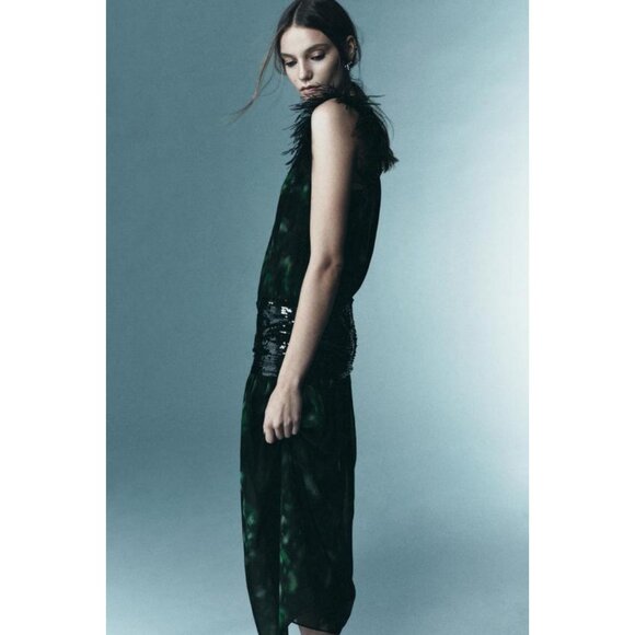 ZARA LIMITED EDITION COMBINATION PRINTED DRESS - Picture 3 of 9